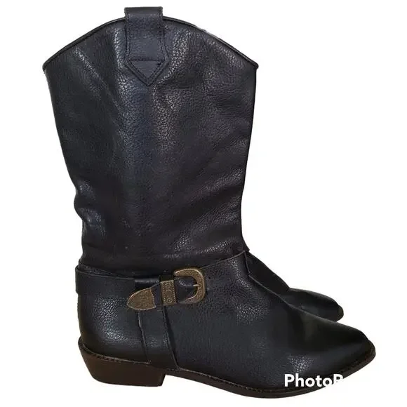 Vintage Glace'e Genuine Leather Western Boots Low Shaft Cowboy Boot Size 8 - Picture 11 of 11